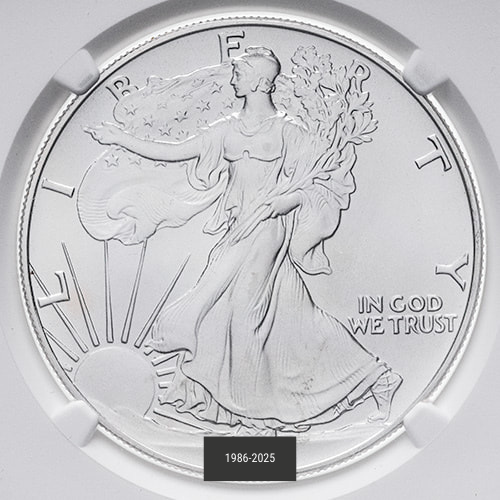 1986-2025 NGC MS-69 1 oz American Silver Eagles Coin Complete Set