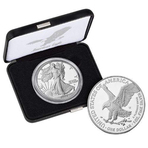 2025-W 1 oz American Silver Eagle Proof Coin with Box & COA