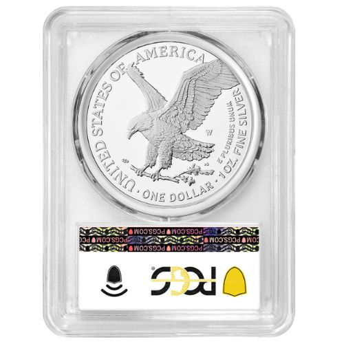 2025-W PCGS PR-70 First Day of Issue 1 oz American Silver Eagle Proof Coin - West Point Label