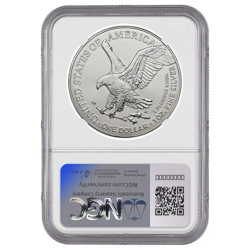 2024-(P) NGC MS-70 First Day of Issue Star Privy 1 oz American Silver Eagle Coin - Exclusive Reagan Label