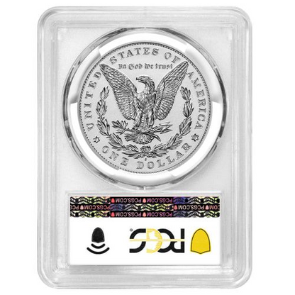 2024-S PCGS PR-70 First Day of Issue Morgan & Peace Dollar Reverse Proof Silver 2-Coin Set - Morgan & Peace Labels