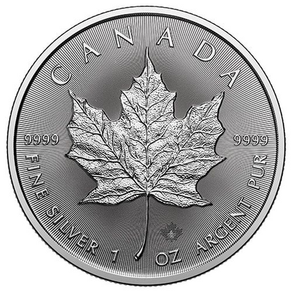 2025 1 oz Canadian Silver Maple Leaf Coin BU