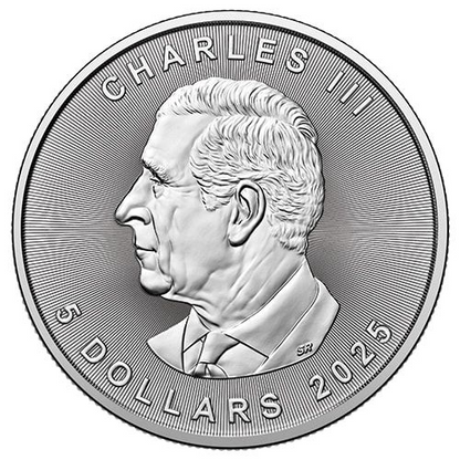2025 1 oz Canadian Silver Maple Leaf Coin BU