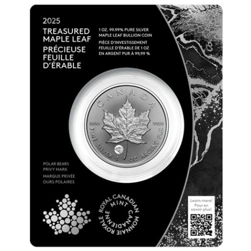2025 1 oz Canadian Silver Maple Leaf Coin - Polar Bear Privy Mark
