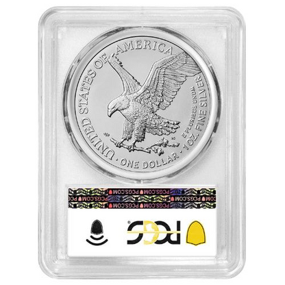 2024-(P) PCGS MS-70 First Day of Issue Star Privy 1 oz American Silver Eagle Coin - Philadelphia Label